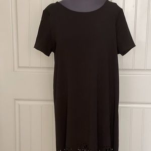 XL Black dress with cut out lace